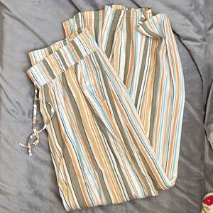 Prana Fernie Striped Beach Pants with Earthy Tones